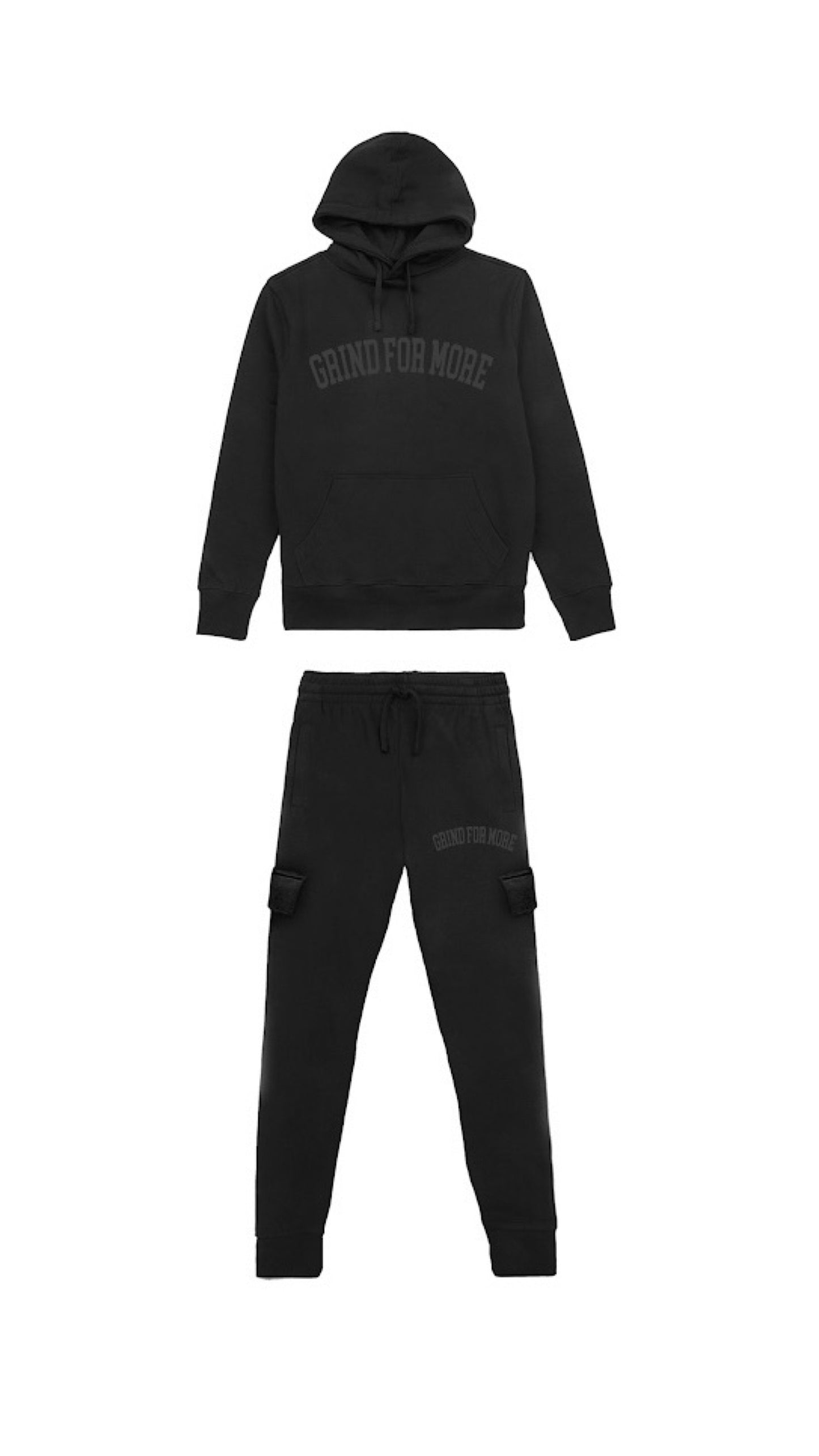 Grind For More Black / Grey Statement Tracksuit