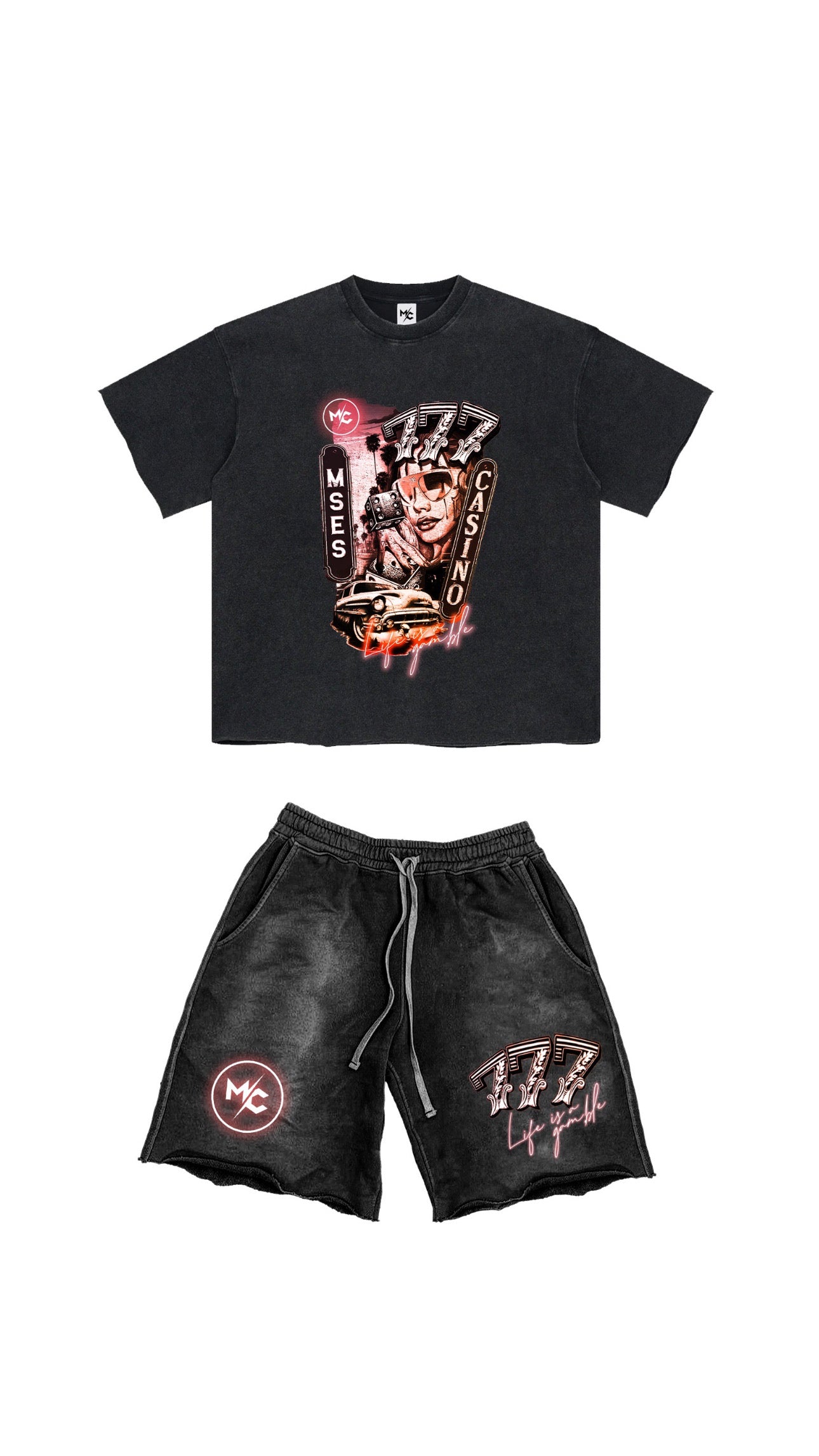 CASINO SHORT SET BLACK