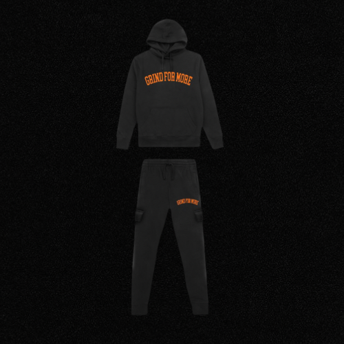Grind For More Black / Orange Statement Tracksuit
