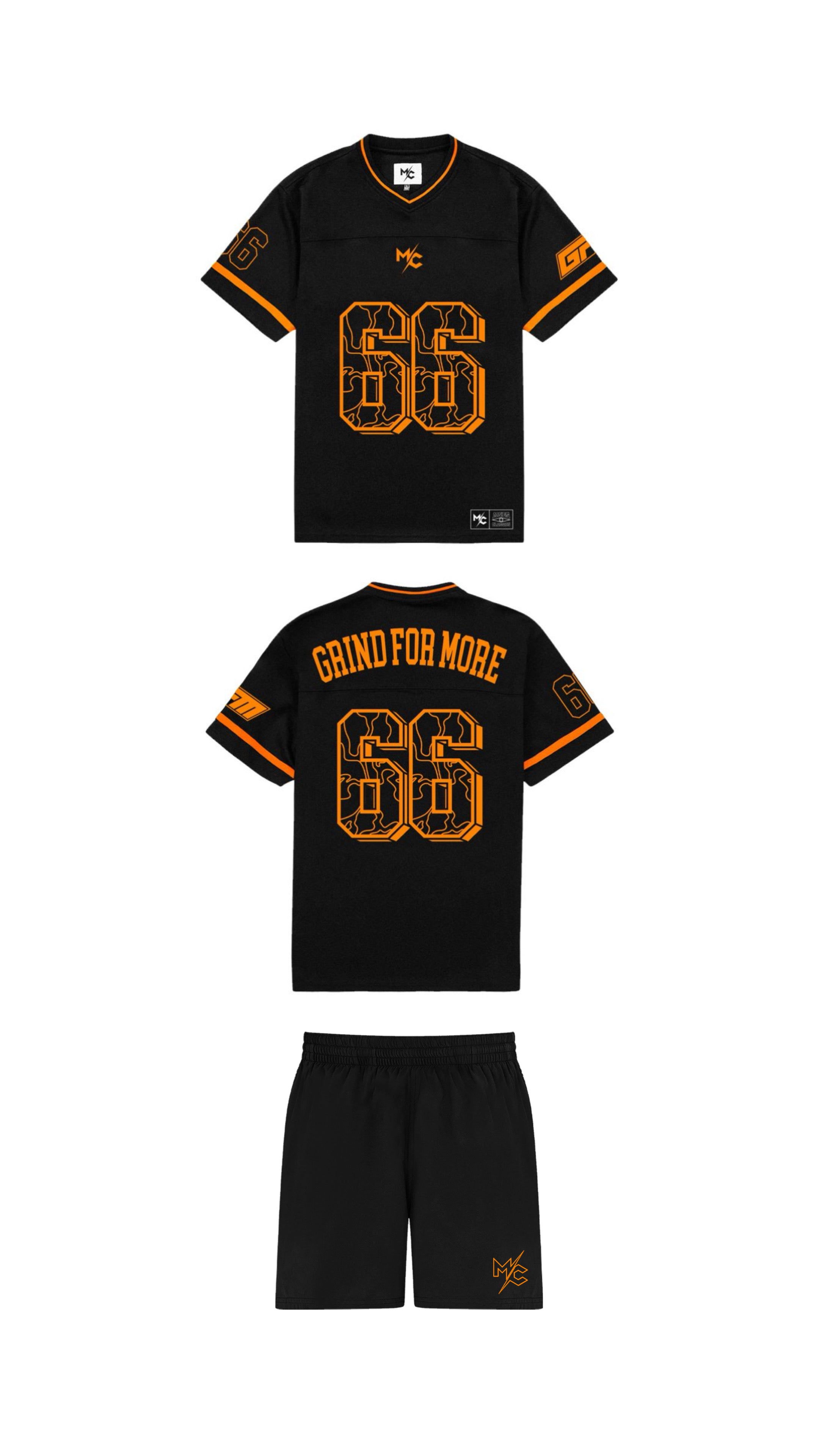 MC Jersey Set Black/Orange