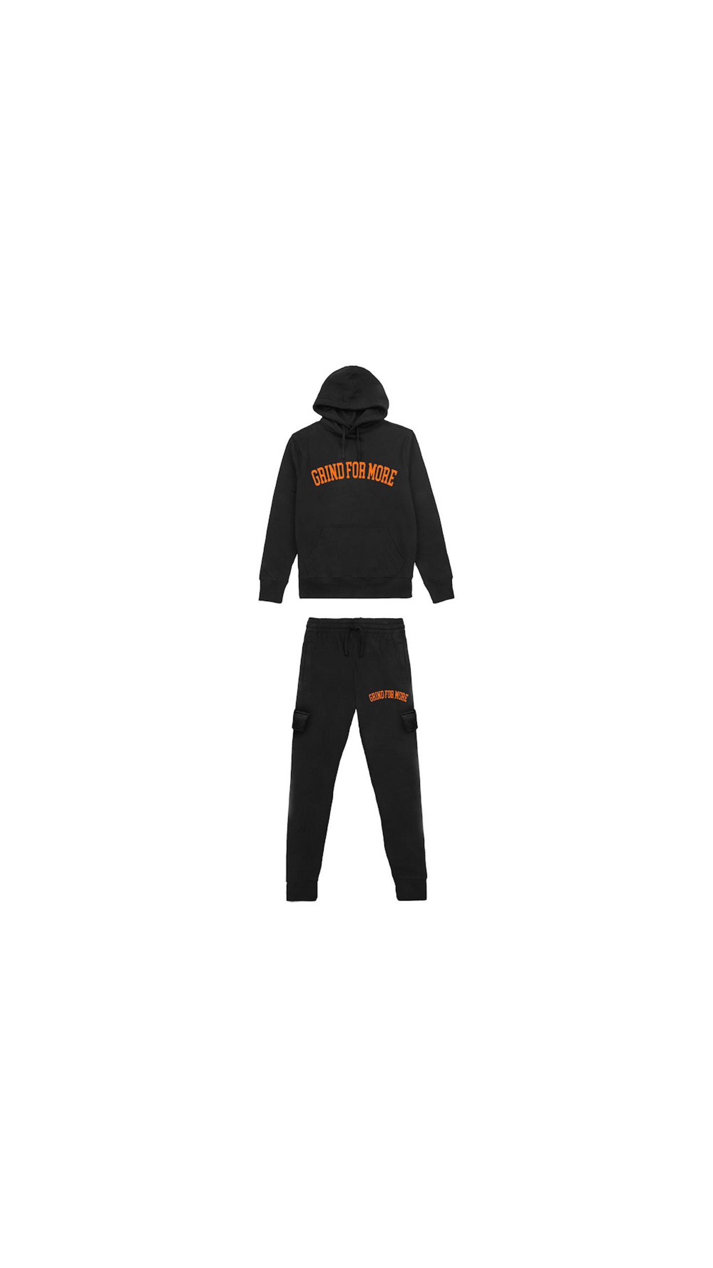 Grind For More Black / Orange Statement Tracksuit