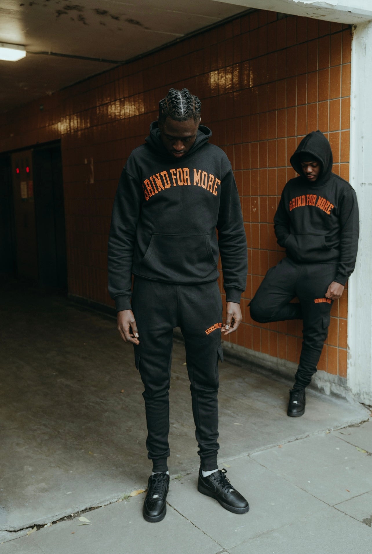 Grind For More Black / Orange Statement Tracksuit