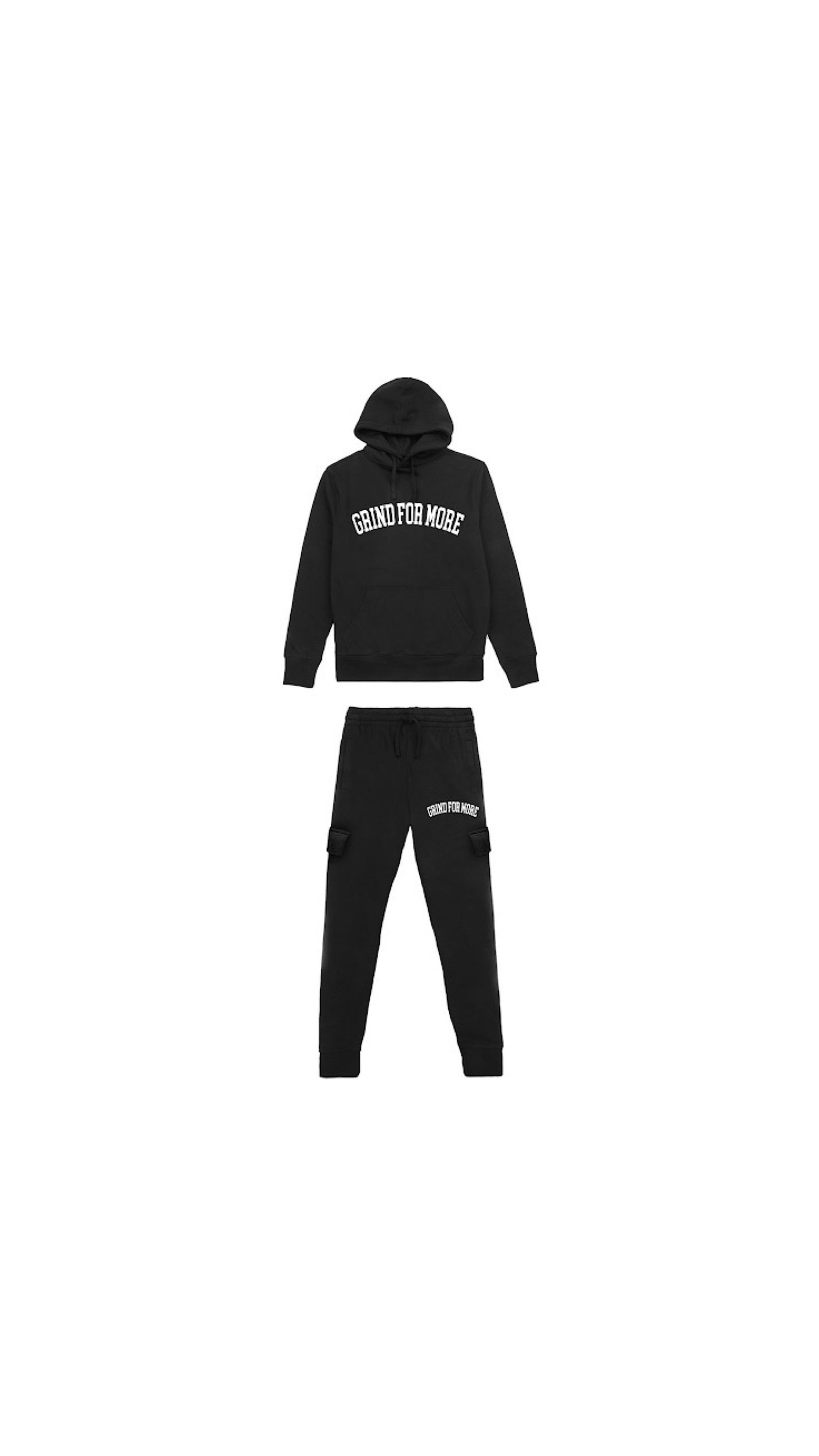 Grind For More Black / White Statement Tracksuit